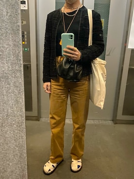 「HEREU（ヘリュー）のアイテム（バッグ）」を使った、ahiroさん（レディース・165cm）の春コーディネート