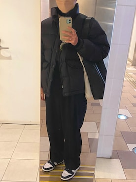 「Aeta（アエタ）のアイテム（ショルダーバッグ）」を使った、ahiroさん（レディース・165cm）の冬コーディネート