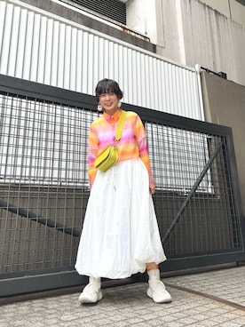 「Zatchels（ザッチェルズ）のアイテム」を使った、光永さん（レディース・159cm）の春コーディネート