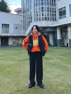 「ベストコーデ」｜「アイテム（パーカー）」を使った、光永さん（レディース・159cm）の秋コーディネート