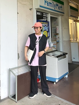 「ジレ」｜「アイテム（スリッポン）」を使った、光永さん（レディース・159cm）の秋コーディネート