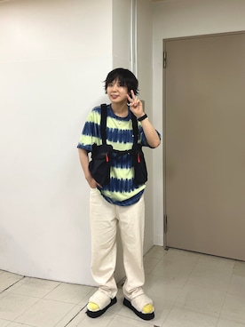 「メンズライクコーデ」｜「アイテム（サンダル）」を使った、光永さん（レディース・159cm）の夏コーディネート