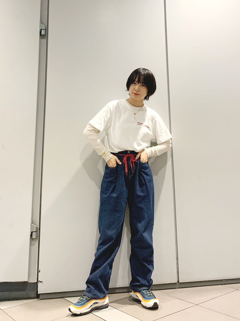 レディースデニムパンツ✦ボーイッシュ✦年中使えるカジュアルコーデ デニムパンツを使った「ボーイッシュコーデ」のレディース人気