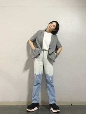 「17kg（イチナナキログラム）のアイテム」を使った、光永さん（レディース・159cm）の秋コーディネート