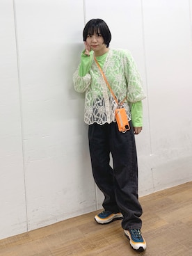 「Mayree（メイリー）のアイテム（パンツ）」を使った、光永さん（レディース・159cm）の秋コーディネート