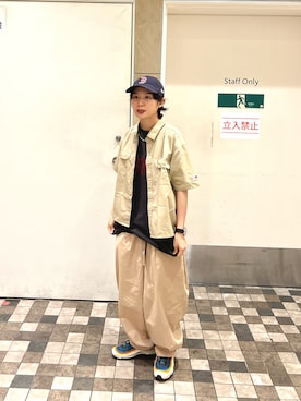 「BOYSHE（ボーイシー）のアイテム」を使った、光永さん（レディース・159cm）の夏コーディネート