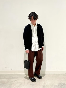 「カーディガン男子」｜木山正己さん（メンズ・176cm）の秋コーディネート