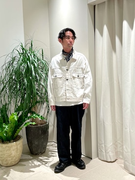 「Gジャン」｜「アイテム（デニムジャケット）」を使った、木山正己さん（メンズ・176cm）の秋コーディネート