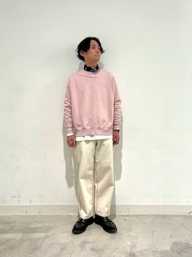 「BIG MAC（ビッグマック）のアイテム（パンツ）」を使った、木山正己さん（メンズ・176cm）の春コーディネート