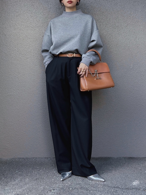 セール】モックネックダンボールプルオーバー（スウェット）｜Emma