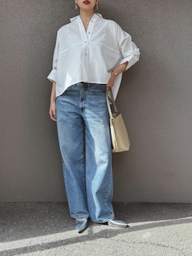 「EVOL（イーボル）のアイテム（シューズ）」を使った、さくらさん（レディース・163cm）の春コーディネート