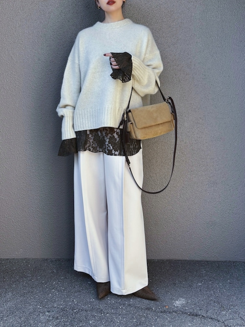 COMBINATION LACE TOP（Tシャツ/カットソー）｜Ameri（アメリ）の