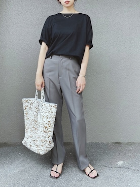 「pelleterno（ペレテルノ）のアイテム（シューズ）」を使った、さくらさん（レディース・163cm）の夏コーディネート