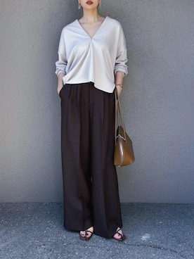 「UNITED ARROWS（ユナイテッドアローズ）のアイテム」を使った、さくらさん（レディース・163cm）の秋コーディネート