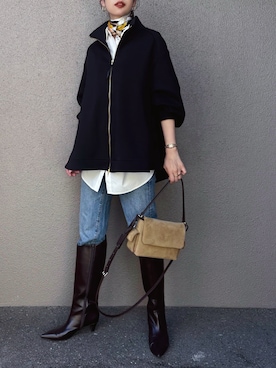 「アイテム（アナログ腕時計）」を使った、さくらさん（レディース・163cm）の秋コーディネート