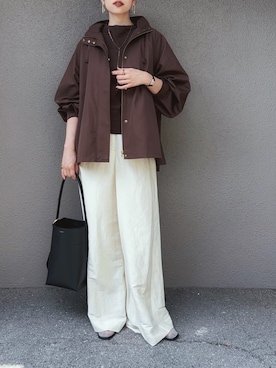 「アイテム（アナログ腕時計、ブラック系）」を使った、さくらさん（レディース・163cm）の秋コーディネート