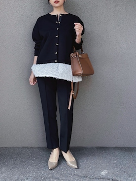 「GIANNI NOTARO（ジャンニノターロ）のアイテム」を使った、さくらさん（レディース・163cm）の冬コーディネート