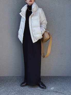 「アイテム（アクセサリー）」を使った、さくらさん（レディース・163cm）の冬コーディネート