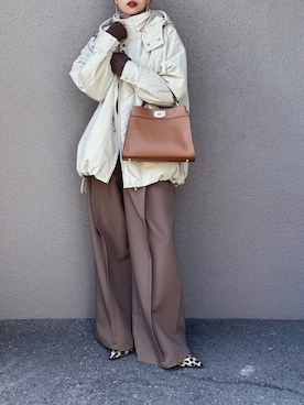 「アイテム（リング）」を使った、さくらさん（レディース・163cm）の秋コーディネート