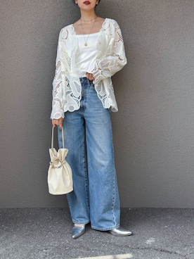 「アイテム（ハンドバッグ）」を使った、さくらさん（レディース・163cm）の春コーディネート