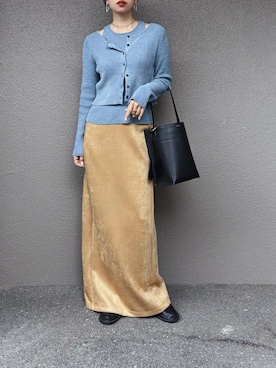 「アイテム（リング）」を使った、さくらさん（レディース・163cm）の冬コーディネート