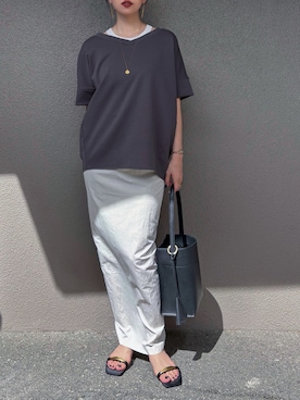「アイテム（スカート）」を使った、さくらさん（レディース・163cm）の夏コーディネート
