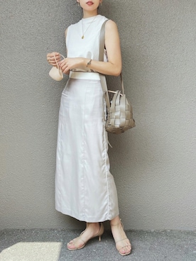 「EMMEL REFINES（エメルリファインズ）のアイテム」を使った、さくらさん（レディース・163cm）の夏コーディネート