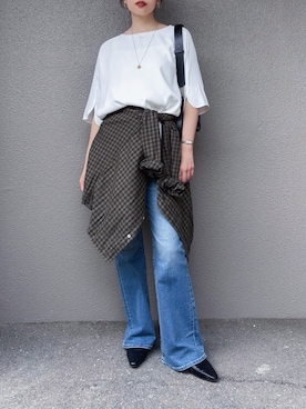 「OSOI（オソイ）のアイテム」を使った、さくらさん（レディース・163cm）の秋コーディネート