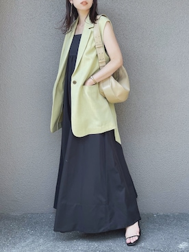 「カラー×コーデ」｜「アイテム（ボディバッグ/ウエストポーチ）」を使った、さくらさん（レディース・163cm）の夏コーディネート