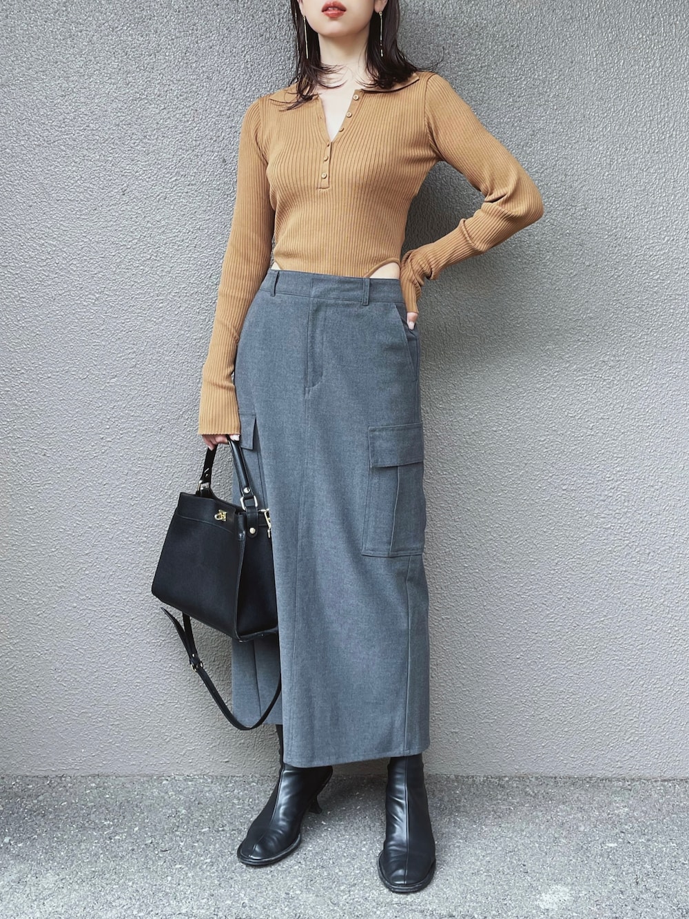 ポロニットボディスーツを使った人気ファッションコーディネート - WEAR