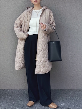 「アイテム（ネックレス）」を使った、さくらさん（レディース・163cm）の冬コーディネート