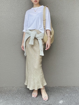 「PLST（プラステ）のアイテム」を使った、さくらさん（レディース・163cm）の夏コーディネート
