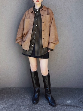 「アイテム（ブーツ）」を使った、さくらさん（レディース・163cm・40代）の秋コーディネート