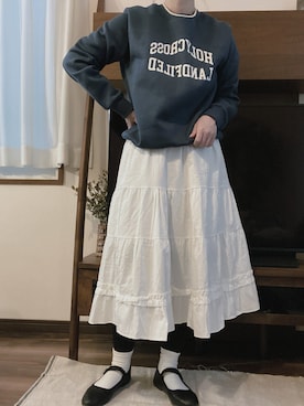 「at12:03（アットイチニーゼロサン）のアイテム」を使った、m o r o ↟ ↟さん（レディース・163cm）の秋コーディネート