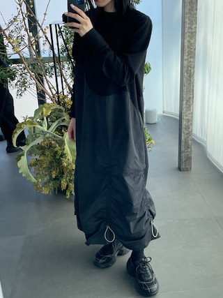 【ヘリンドットサイ ギャザーワンピース⠀】 HeRIN.CYE（ヘリンドットサイ）の「Many gather dress メニー