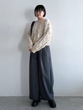 「RAGEBLUE（レイジブルー）のアイテム（ブーツ）」を使った、kanamonさん（レディース・166cm）の冬コーディネート