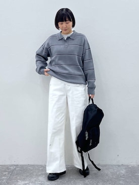 「OUTDOOR PRODUCTS（アウトドアプロダクツ）のアイテム（バックパック/リュック）」を使った、kanamonさん（レディース・166cm）の冬コーディネート