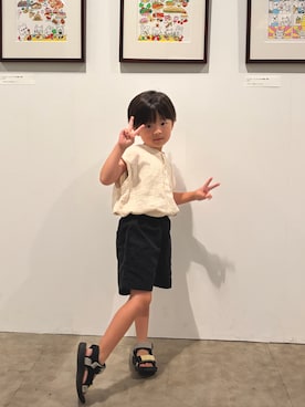 「BREEZE（ブリーズ）のアイテム」を使った、toma🛻さん（キッズ・100cm）の秋コーディネート