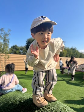 「アイテム（ブーツ）」を使った、toma🛻さん（キッズ・100cm）の冬コーディネート