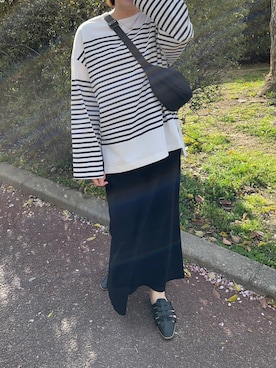 「アイテム（ボディバッグ/ウエストポーチ）」を使った、kaorinnさん（レディース・158cm）の春コーディネート