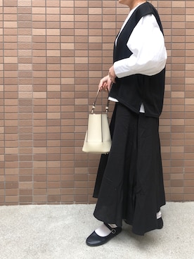 「袖ボリューム」｜「アイテム（バレエシューズ）」を使った、kaorinnさん（レディース・158cm）の春コーディネート