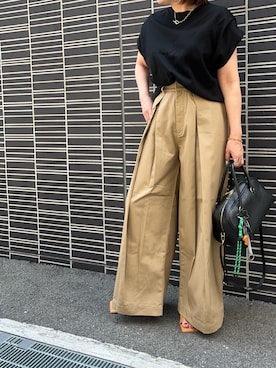 「アイテム（チノパンツ）」を使った、kaorinnさん（レディース・158cm）の秋コーディネート