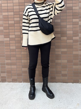「サイドゴアブーツ」｜kaorinnさん（レディース・158cm）の冬コーディネート
