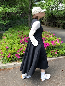 「UNIQLOコーデ」｜「アイテム（ワンピース/ドレス）」を使った、kaorinnさん（レディース・158cm）の夏コーディネート