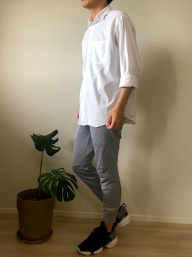 「ATTACHMENT（アタッチメント）のアイテム（スウェットパンツ）」を使った、Akiさん（メンズ・175cm）の夏コーディネート