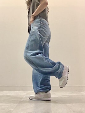 「NIKE（ナイキ）のNIKE ナイキ WMNS MD RUNNER 2【軽量】レディーススニーカー(ウィメンズMDランナー2)（スニーカー、グレー系）」を使った、ASBee STAFFさん（レディース・150cm）の夏コーディネート
