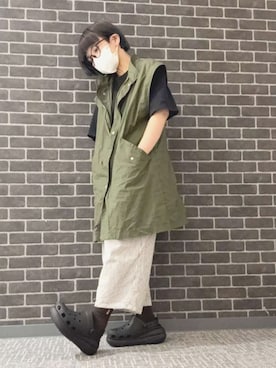 「crocs（クロックス）のアイテム」を使った、ASBee STAFFさん（レディース・150cm）の夏コーディネート