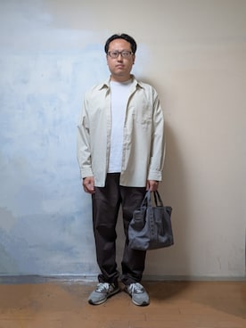 「coen（コーエン）のアイテム（パンツ）」を使った、masayukiさん（メンズ・170cm）の春コーディネート
