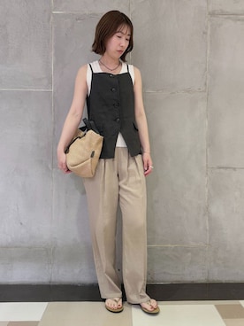 「Lilas（リラ）のアイテム」を使った、kazuyoさん（レディース・163cm）の夏コーディネート