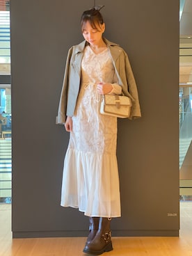 二宮早織さん（レディース・165cm）の春コーディネート